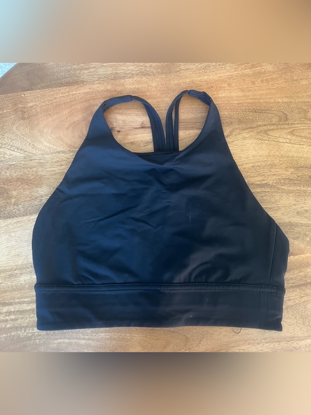 Lululemon Black Strappy Longline Sports Bra